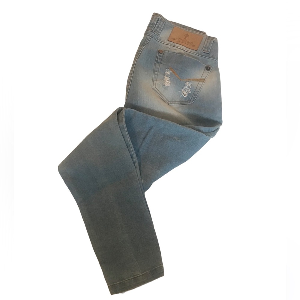 Monjelogo Faded Ripped Jeans